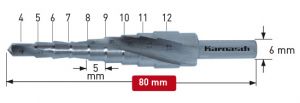 Stupňovitý vrták D 4-12 mm, 20.1447 U
